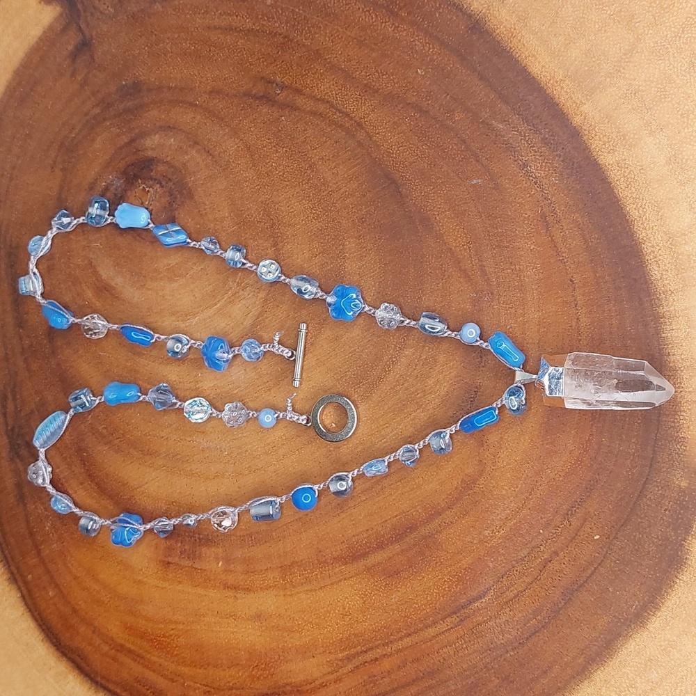 Handcrafted Quartz Crystal Necklace by Rust Belt Raised - Picture 7 of 16